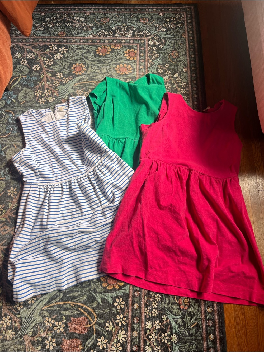 Bundle of three Loft size xl dresses - Pink, Green, Stripe
